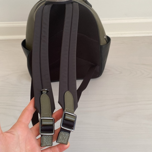 COACH Colorblock Olive Green, Black, Cream Backpack - Picture 3 of 10